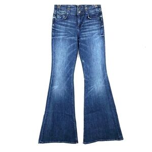 New - Vintage 80's 7 For All Mankind Rissy HighWaisted Bel Bottom Wide Leg Jeans